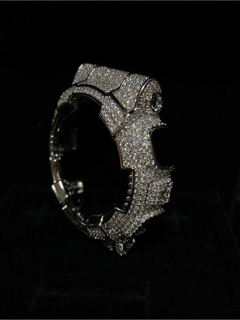 Silver Moissanite Iced Out Bezel Upgrade for G Shock Ga 110 Models